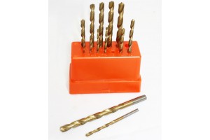 1/16" to 1/4 "Hex Shank Titanium 13 Pc HSS High Speed Steel Drill Bit Set